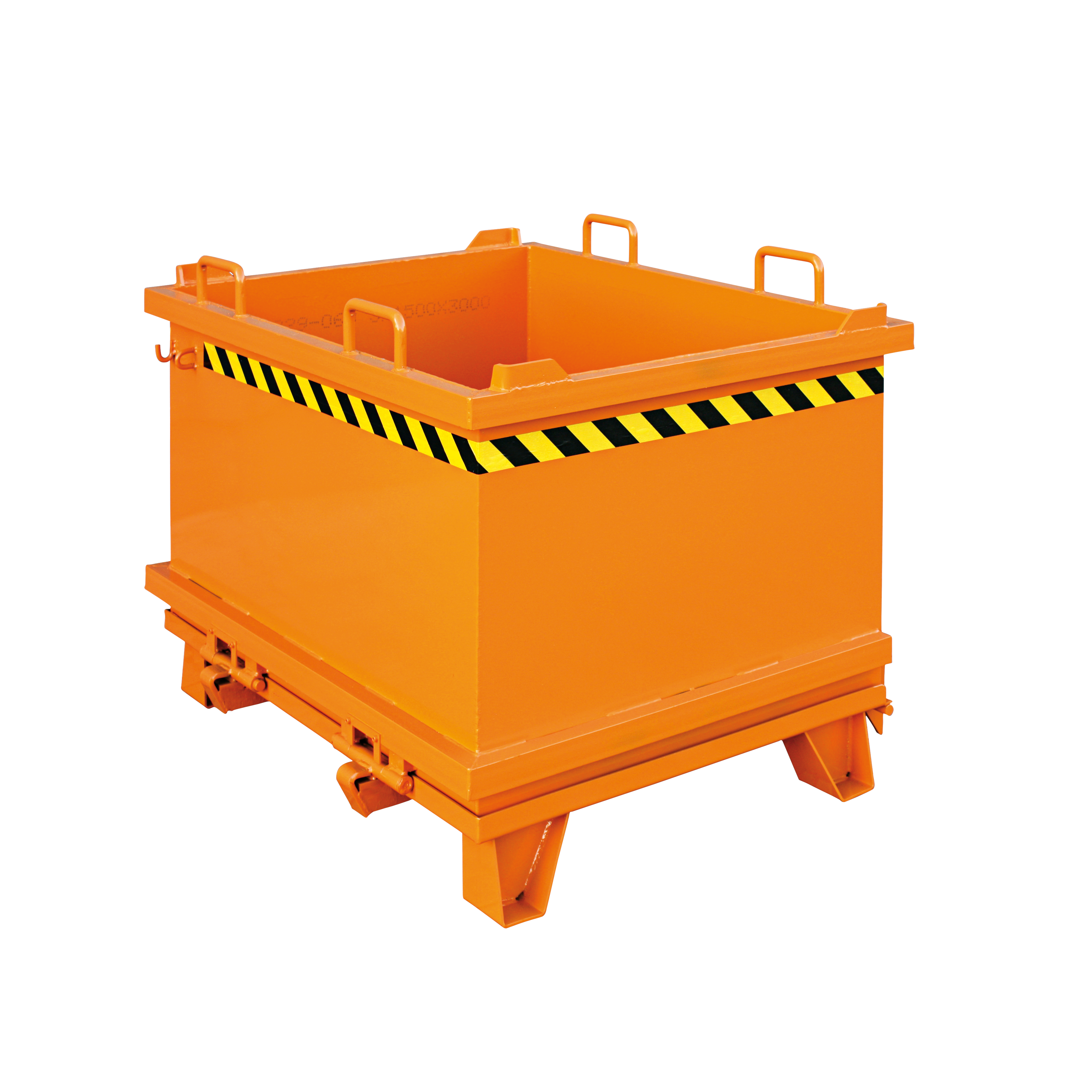 Klappbodenbehälter, 1000 kg, 500 Liter reinorange