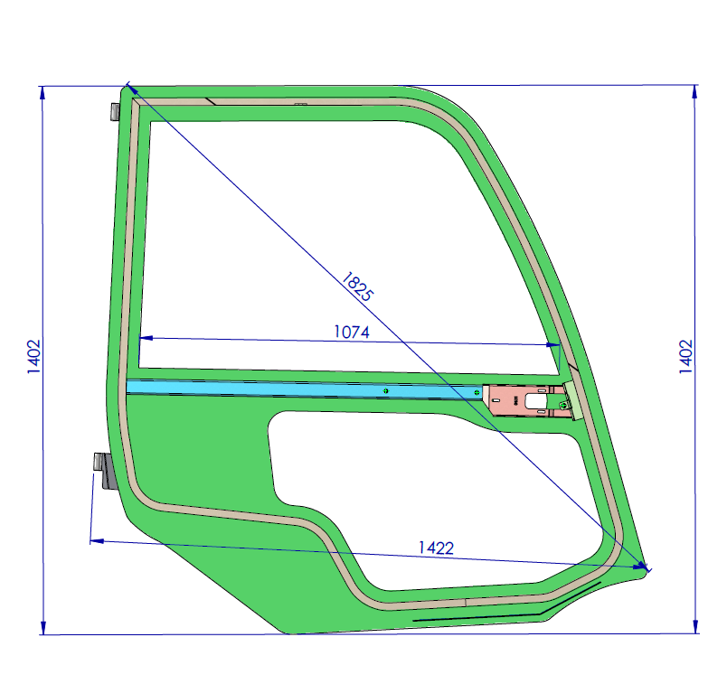 linke Kabinentür für Toyota Gabelstapler als Containerversion