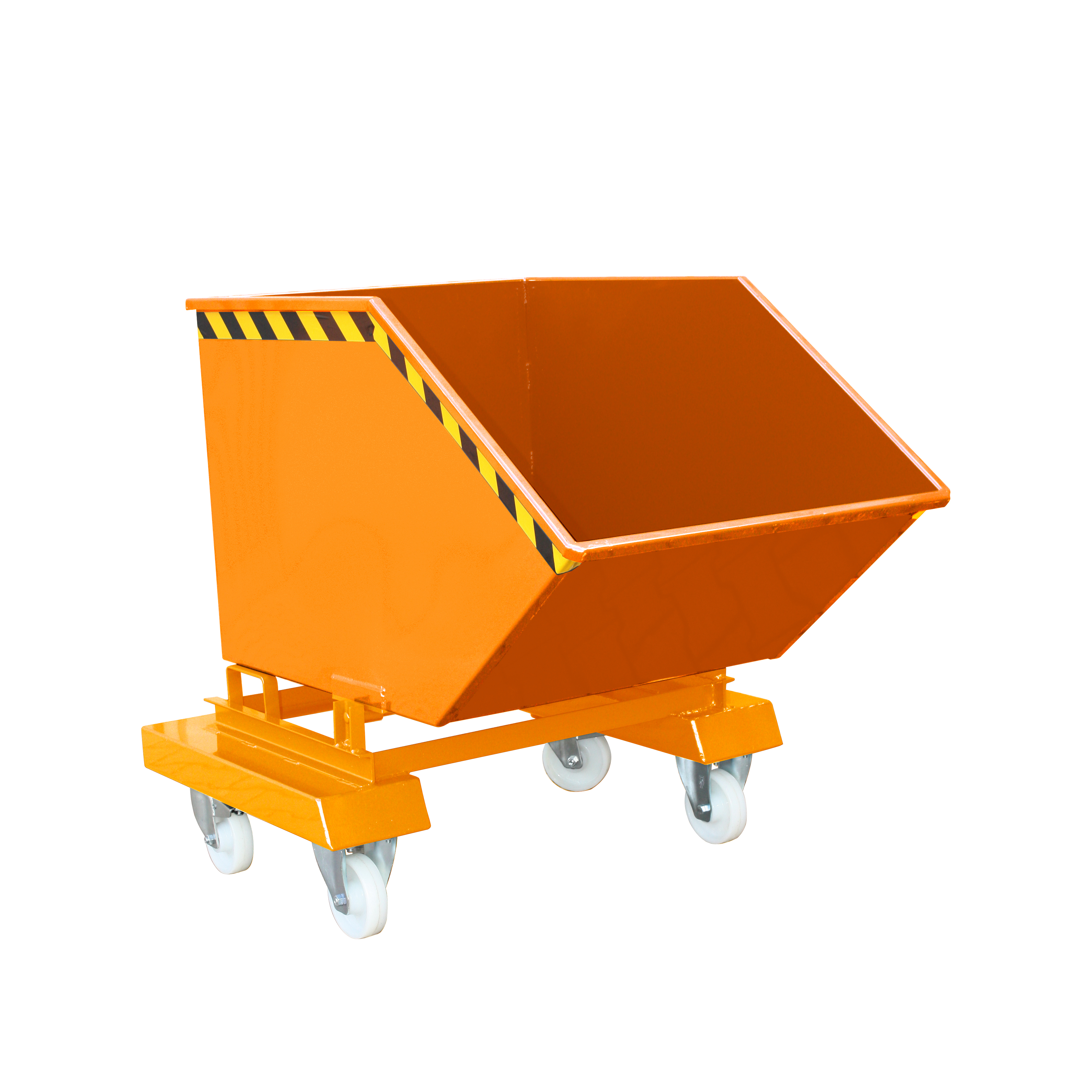 Kastenwagen mit Rollen und Einfahrtaschen, 300 kg, 250 Liter, reinorange