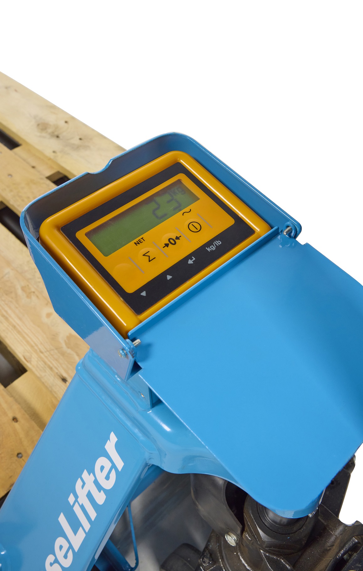 Bedieneinheit des Waagehubwagens WH-2000C mit digitalem Display zur präzisen Gewichtsanzeige