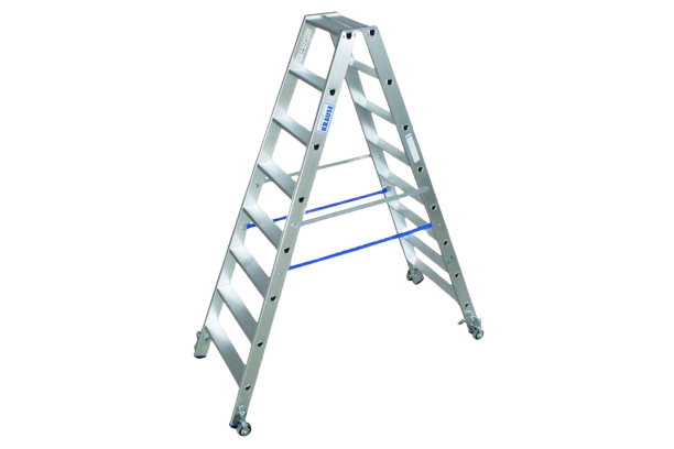 Stabilo Stufen-Doppelleiter fahrbar 2x3 Stufen