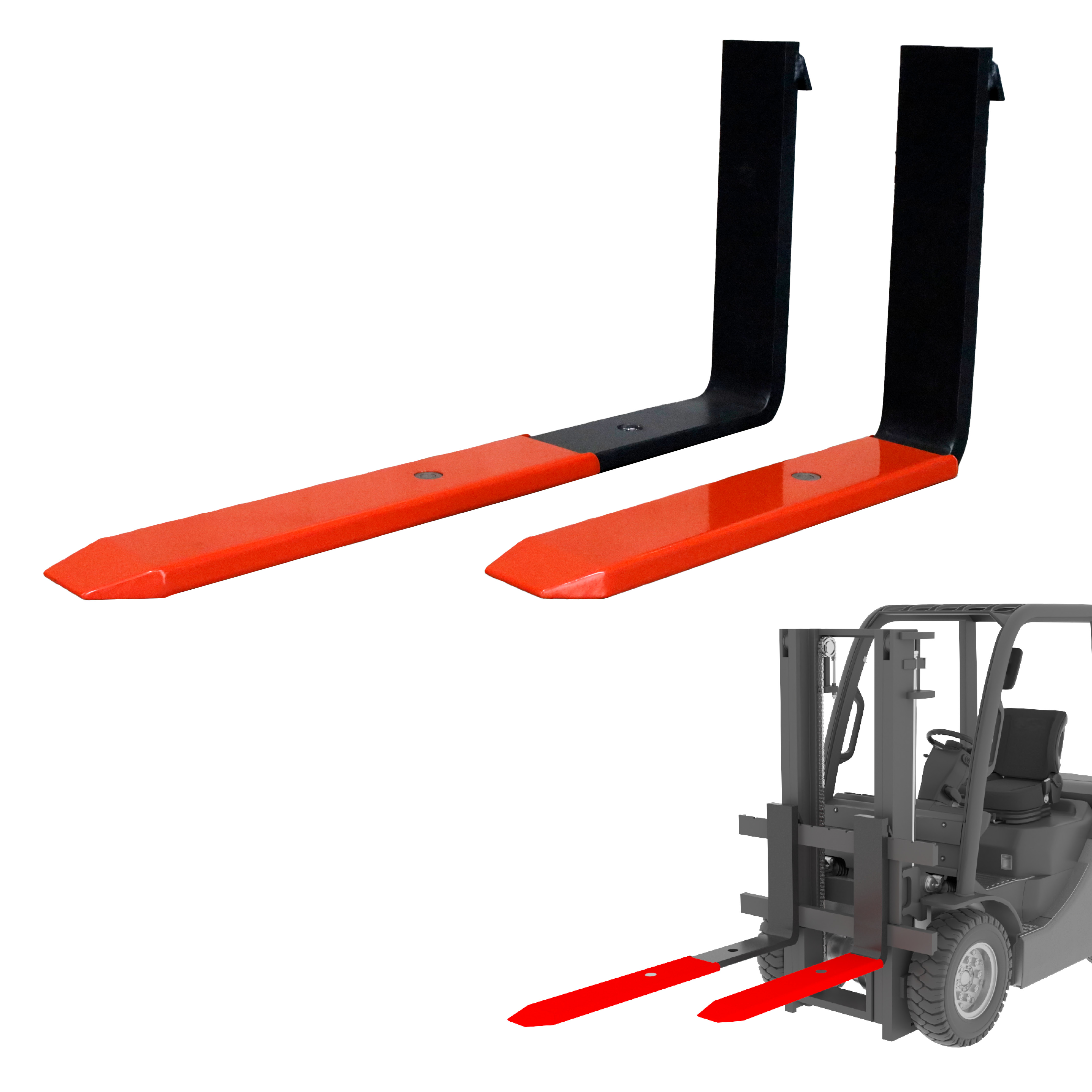 ManuTel SlimeLine Teleskopgabelzinken 2,0 t in eingefahrener Position