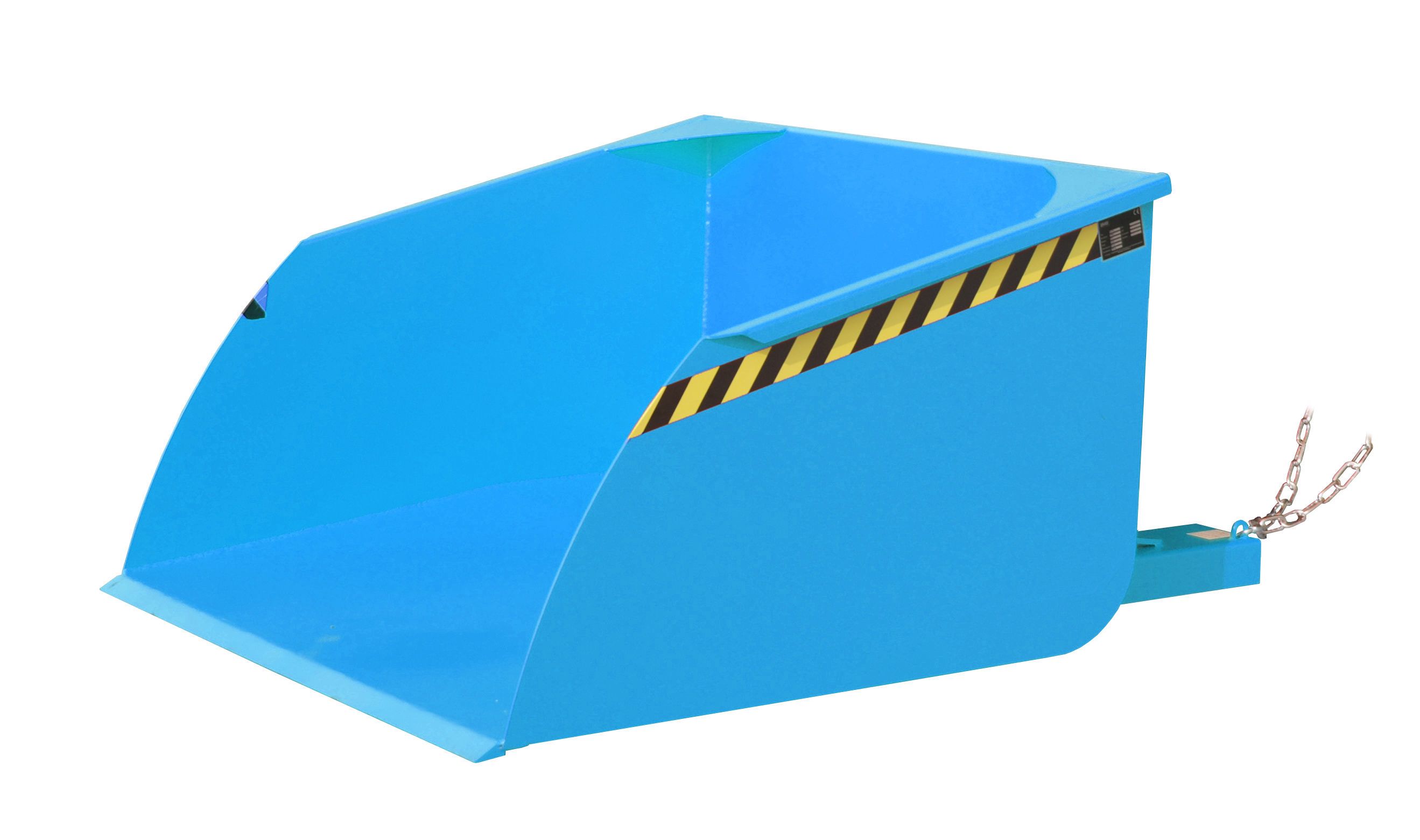 Baustoffbehälter BBK 100 lackiert RAL5012 Lichtblau Stapler Anbaugerät Baustoffbehälter BBK 100 lackiert RAL5012 Lichtblau Stapler Anbaugerät